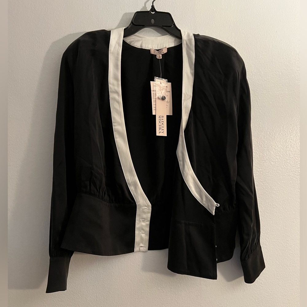 Badgley Mischka mulberry silk top